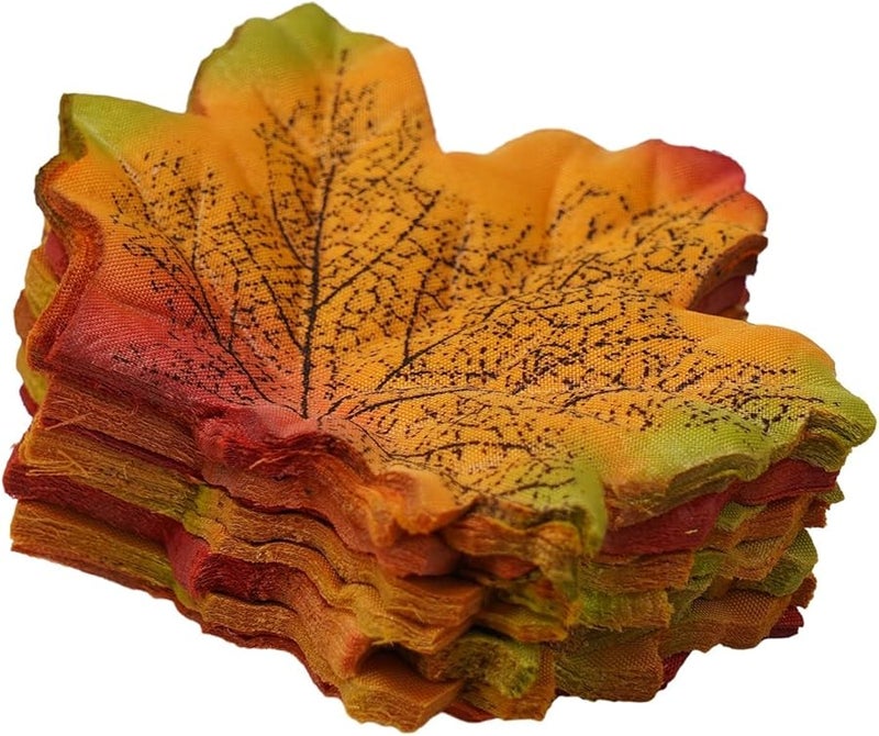 200 Pcs Artificial Autumn Maple Leaves Mixed Color Fall Decor For Wedding Centerpieces Crafts Home Decor - Image 1